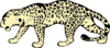 Hunting Leopard Clip Art